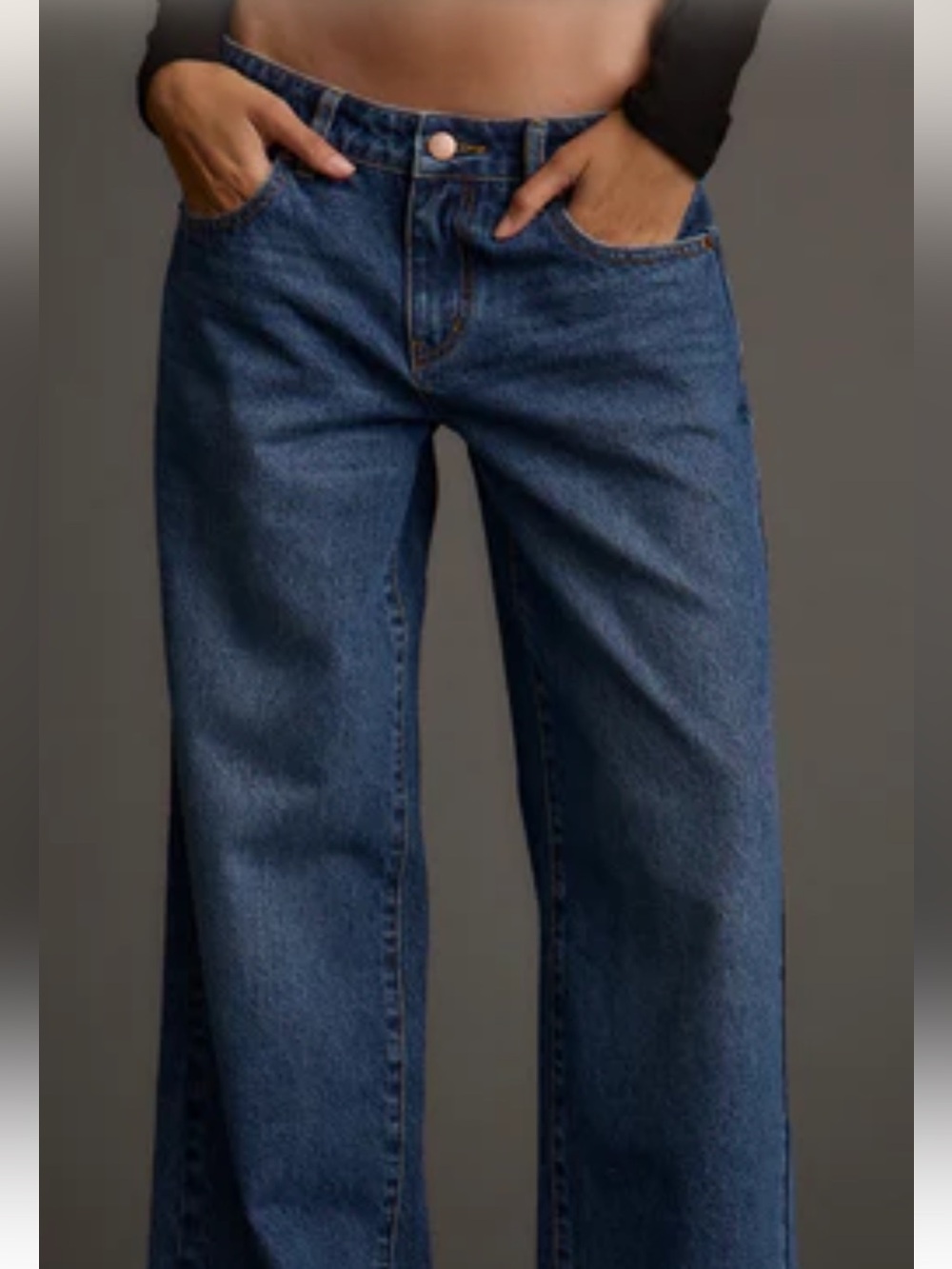 12th Tribe Dawson Medium Low Rise Wide-Leg Jeans. Sz. 30 vintage blue.